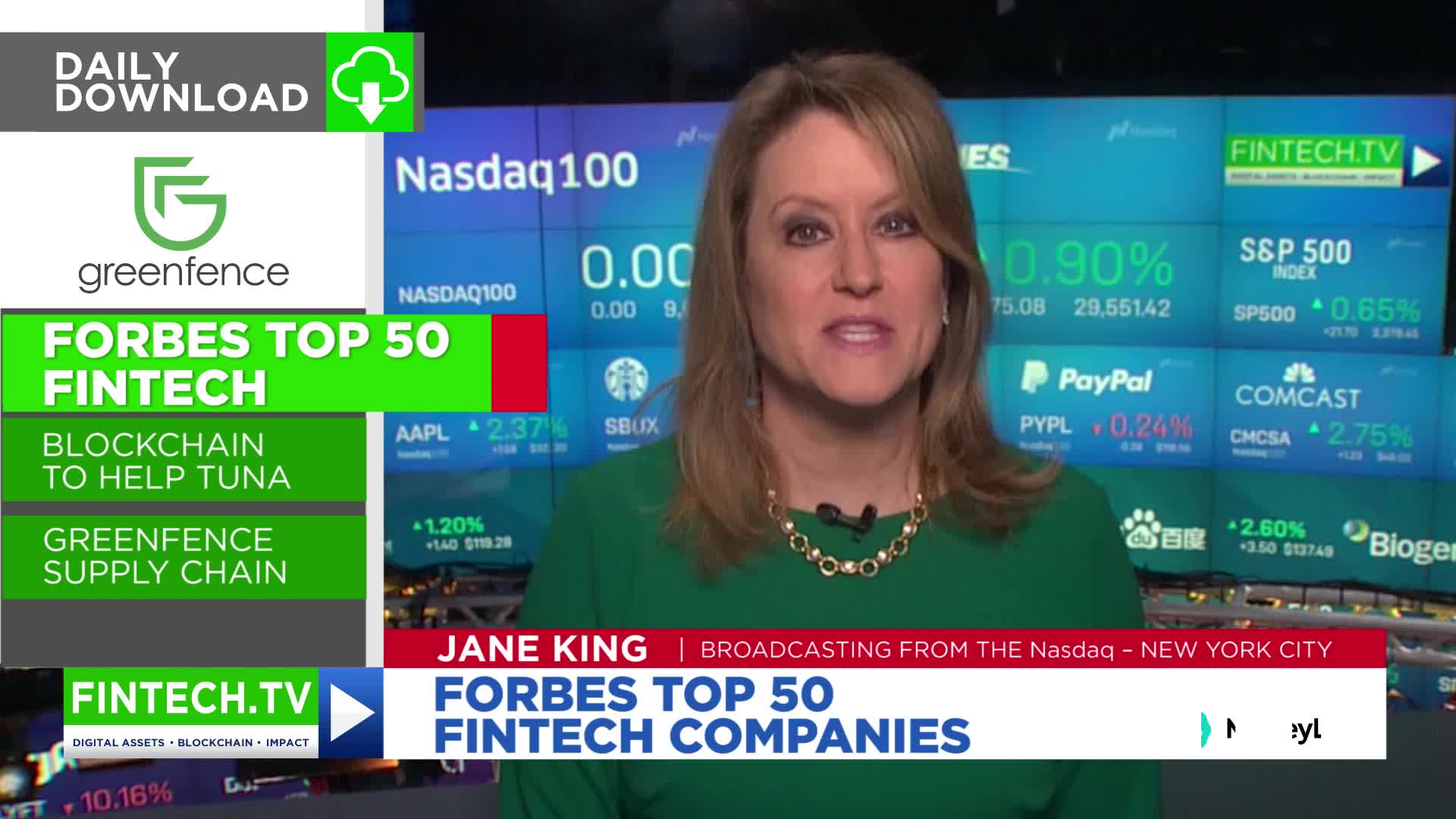 Daily Download:  Forbes Top 50 Fintech Companies, Tuna & Blockchain