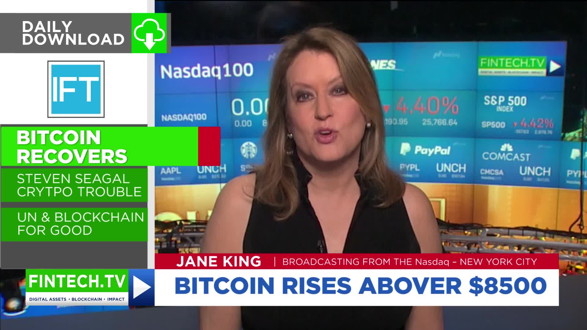 Daily Download: Bitcoin Recovers, Steven Seagal and UN-Blockchain