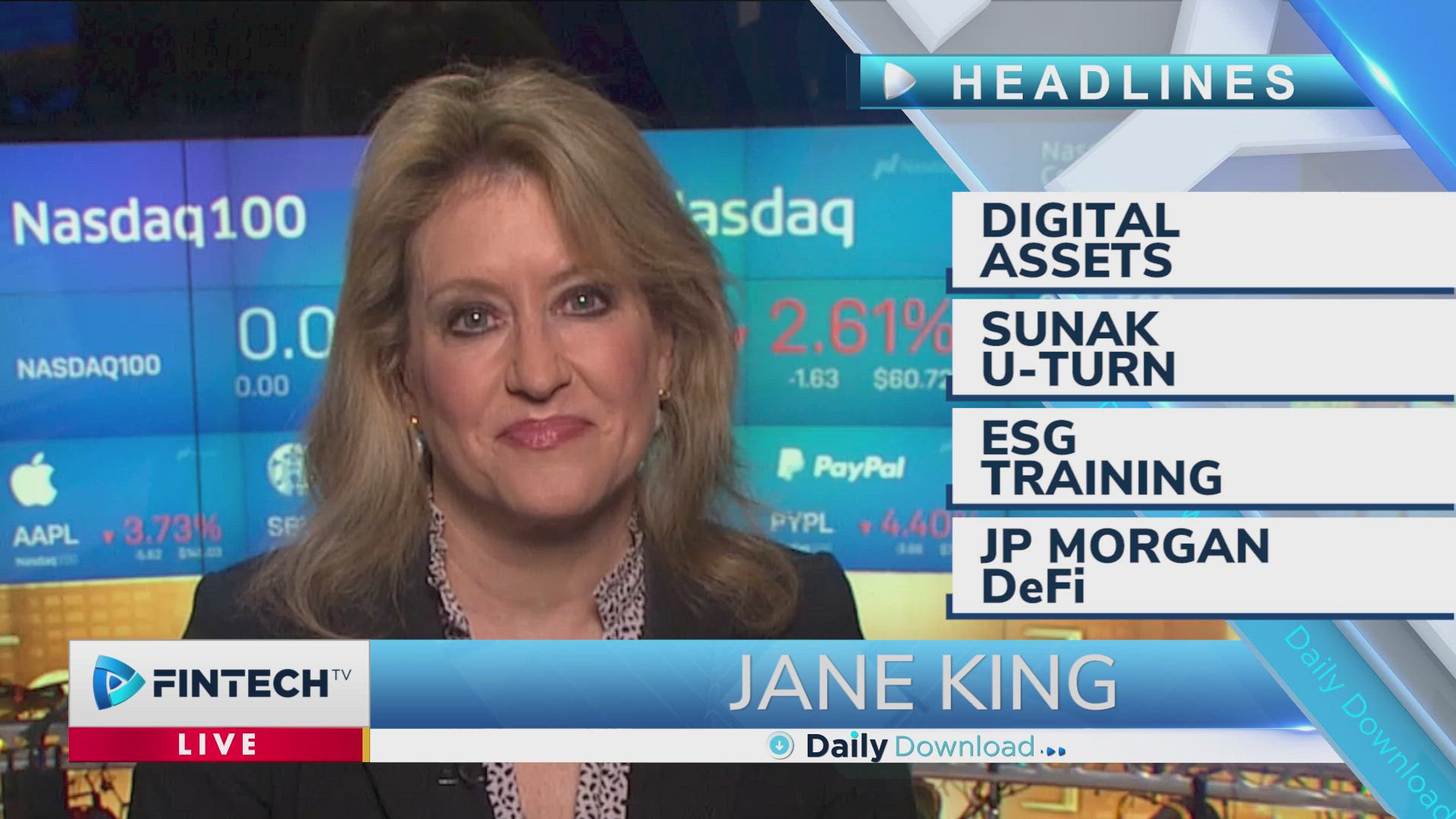 Digital Assets, Sunak U-turn, ESG Training, JP Morgan DeFi