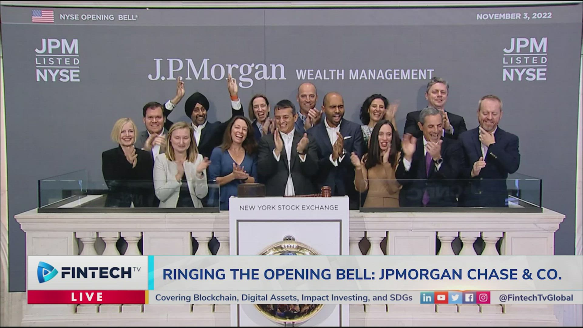 JP Morgan Chase & CO Rings The Opening Bell