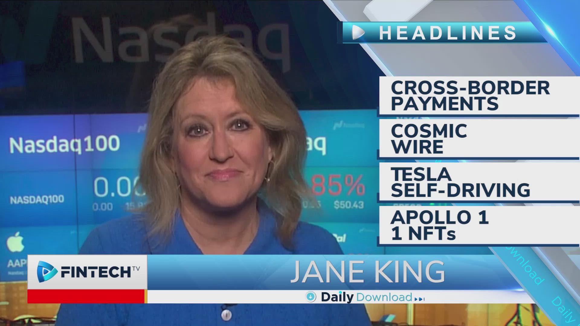Cross-border payments, Cosmic Wire, Tesla self-driving, Apollo 11 NFTs