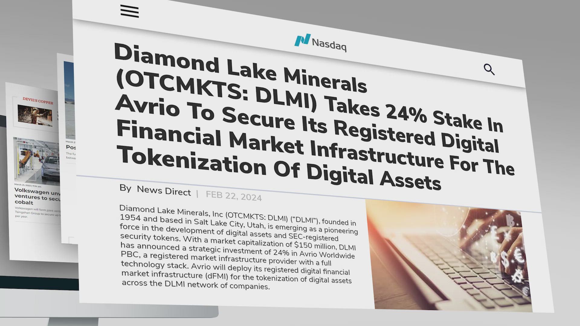 Diamond Lake Minerals takes a 24% stake in Avrio