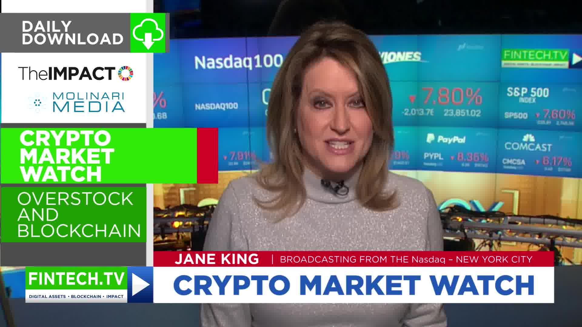 Daily Download: Crypto Market Watch, Overstock and Blockchain