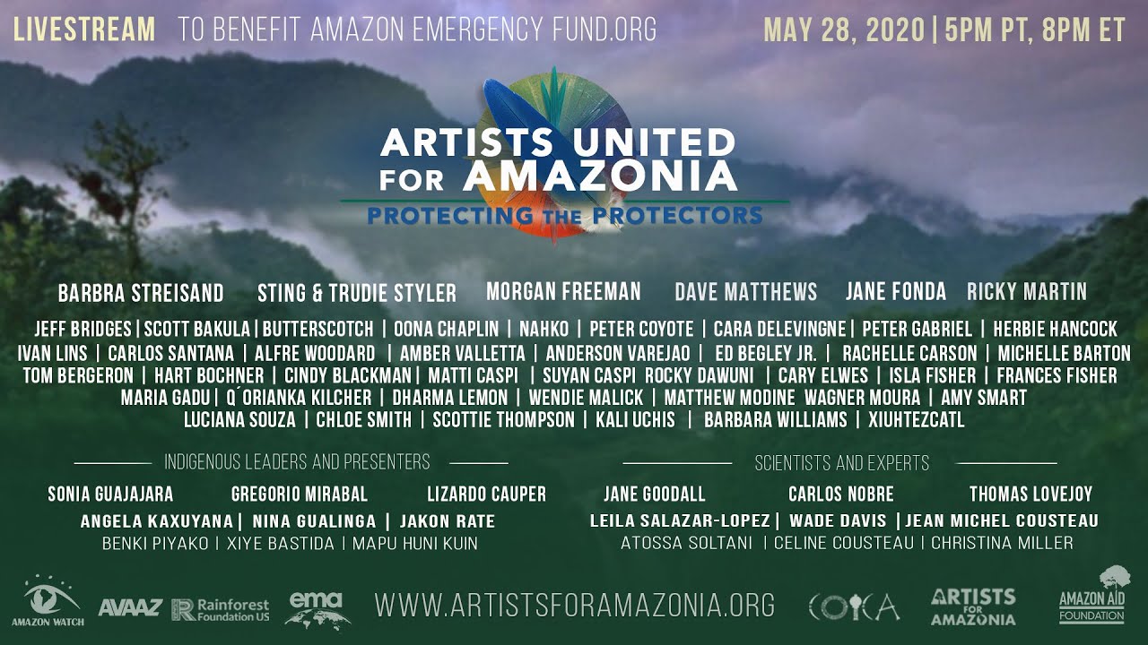 Artists For Amazonia Livestream Protecting the Protectors