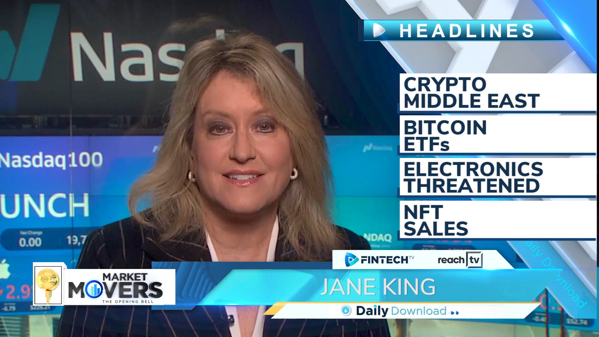 Crypto Middle East, Bitcoin ETFs, Electronics threatened, NFT sales