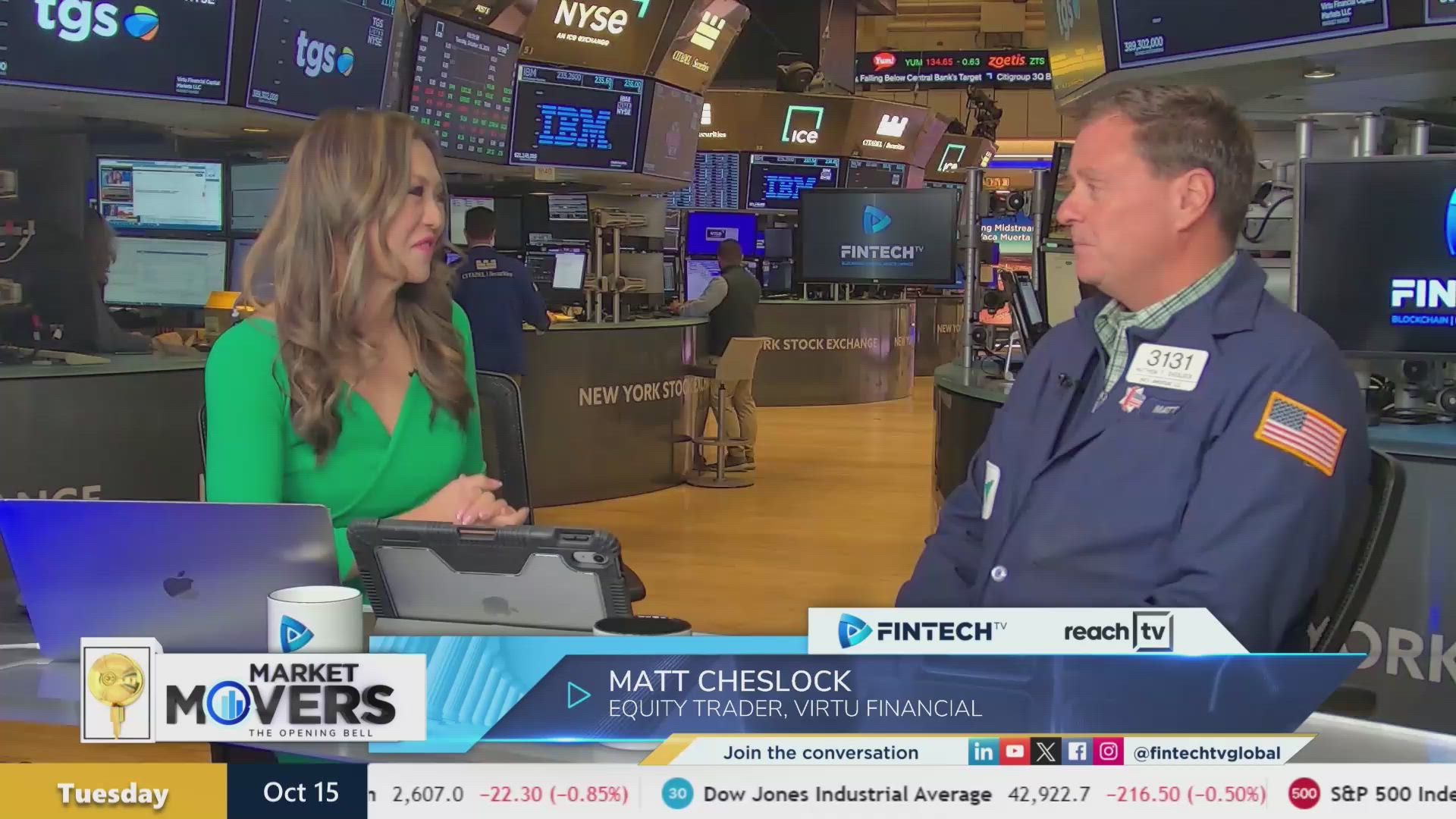 S&P hits record highs — How bank earnings are shaping the market with Matt Cheslock, Equity Trader, Virtu Financial