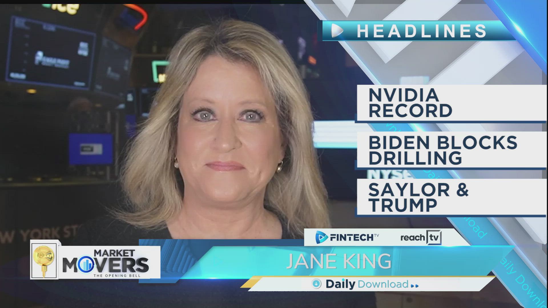 Nvidia record, Biden blocks drilling, Saylor & Trump