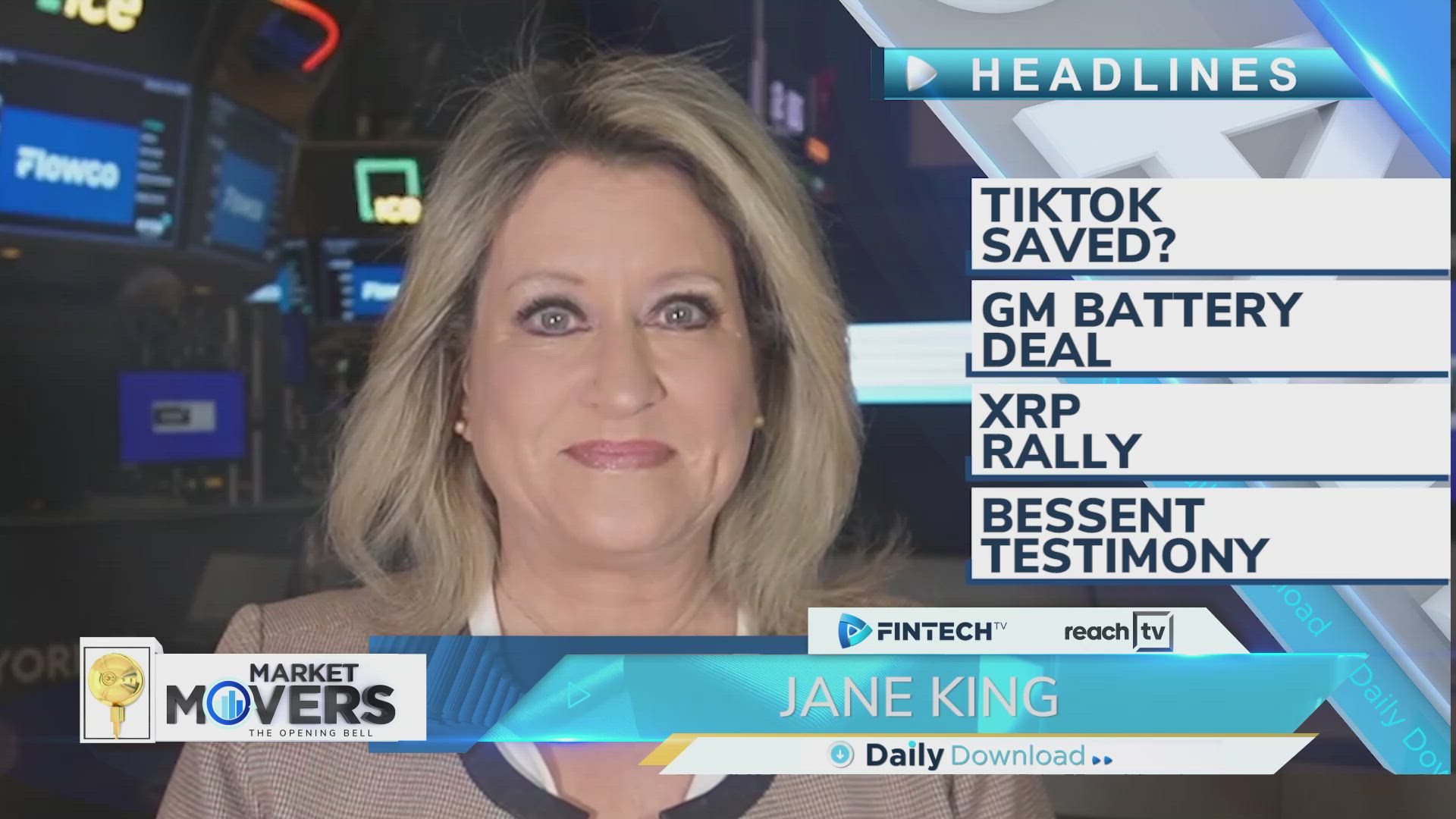 TikTok saved?, GM battery deal, XRP rally, Bessent testimony