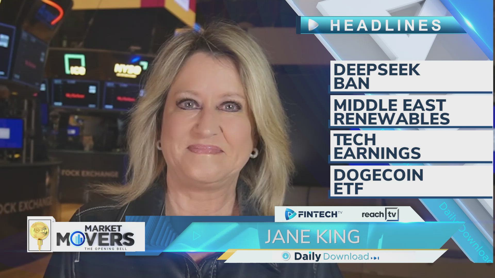 DeepSeek ban, Middle East renewables, Tech earnings, Dogecoin ETF