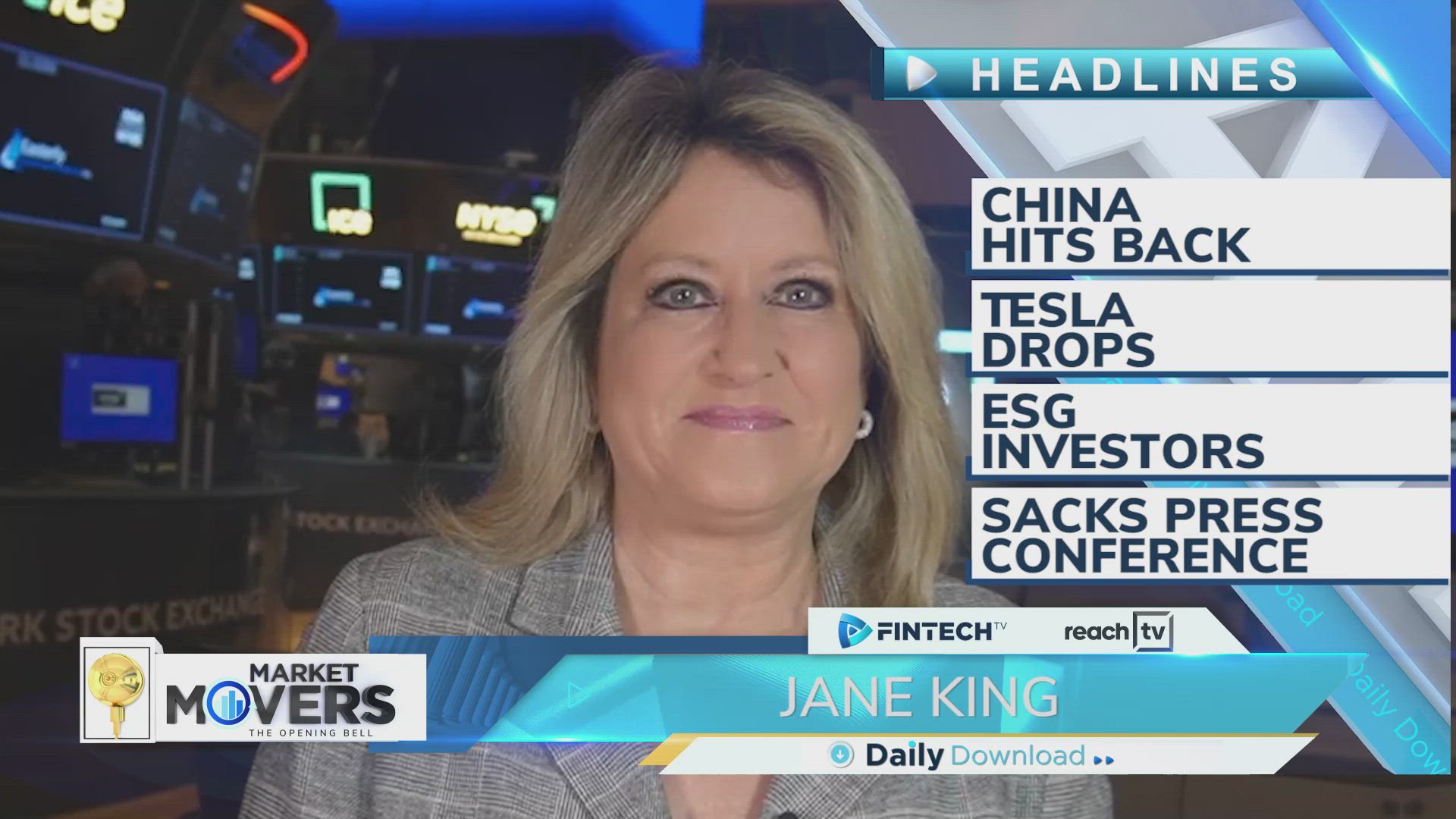 China hits back, Tesla drops, ESG investors, Sacks press conference
