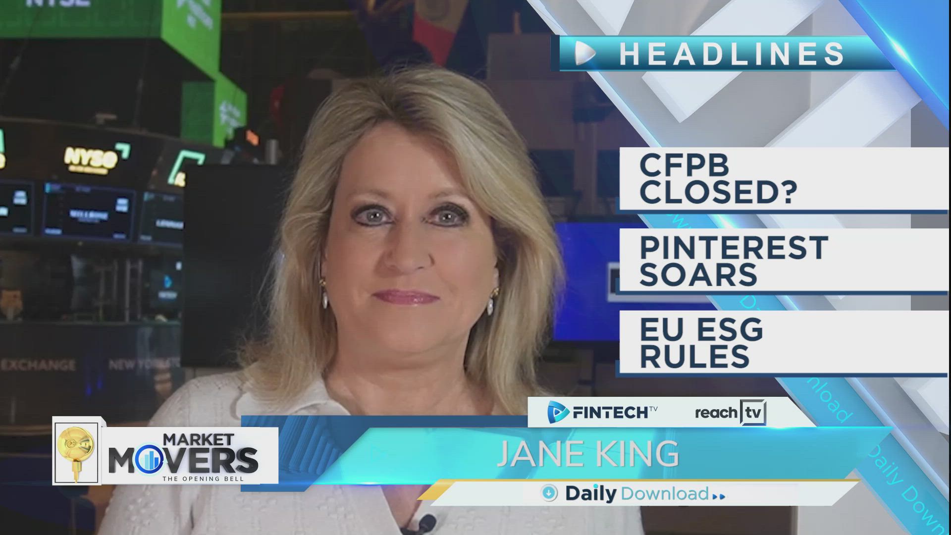 CFPB closed?, Pinterest soars, EU ESG rules