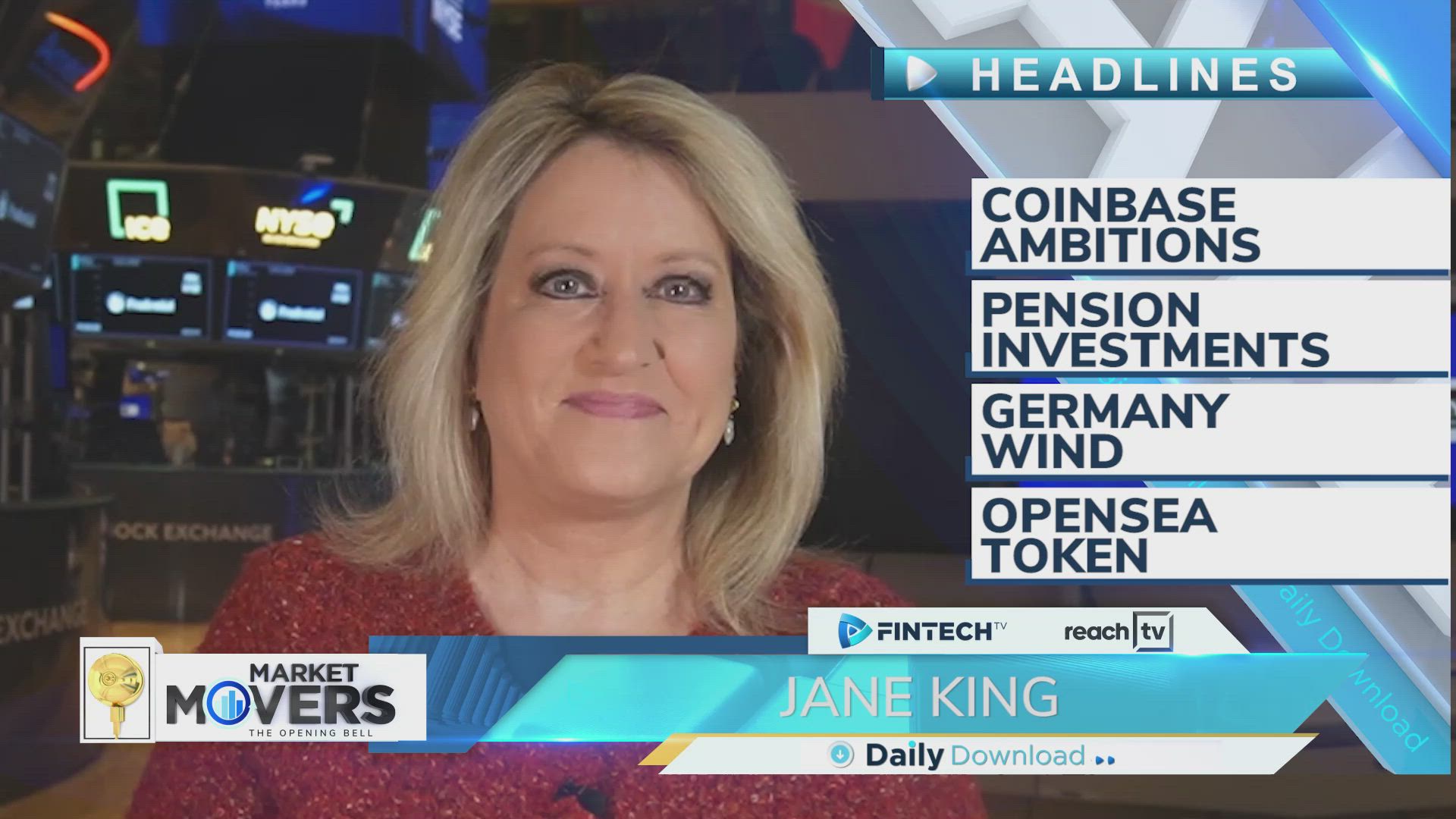 Coinbase ambitions, Pension investments, Germany wind, Opensea token