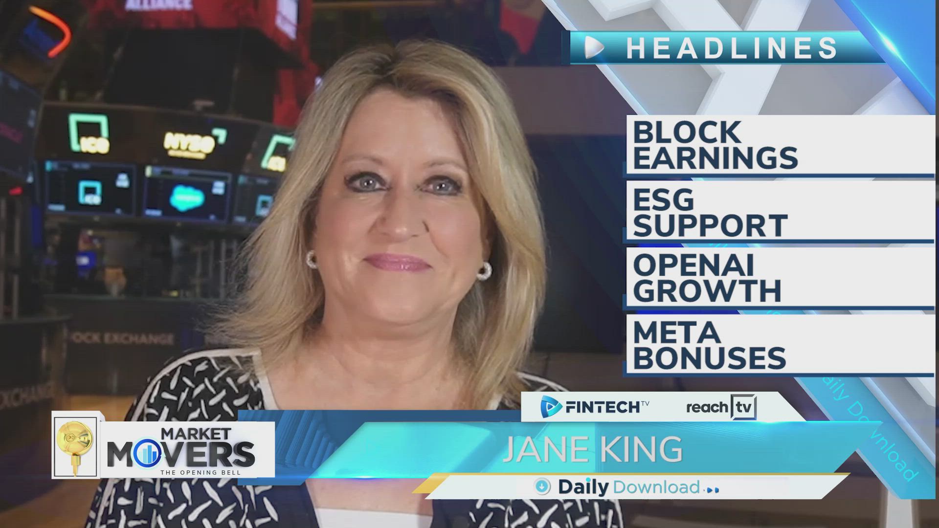 Block earnings, ESG support, OpenAI growth, Meta bonuses